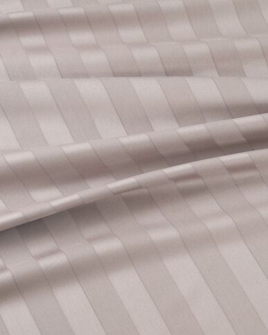 Damast - graubraun Streifen mit Satin-Glanz