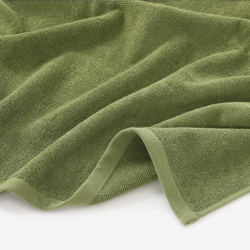 Frottierhandtuch/Duschtuch Soft ohne Bordüre – olivgrün