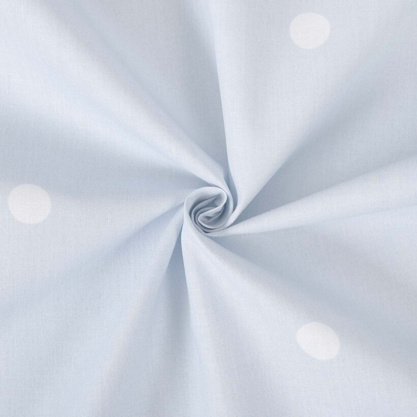 Baumwollstoff - Pünktchen auf Himmelblau