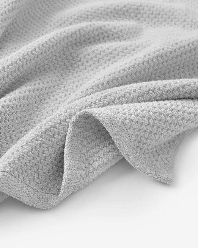 Frottee-Handtuch / Badetuch aus Baumwolle Micro Pure - Hellgrau