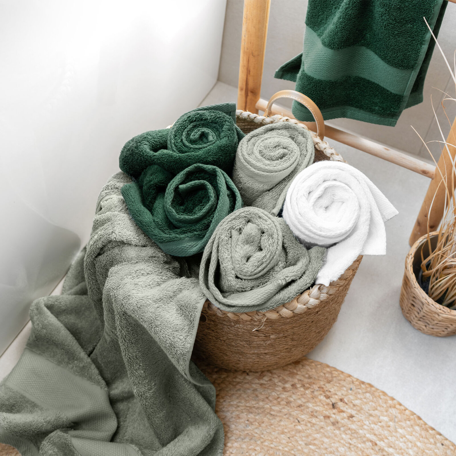 Bambus-Handtuch/Badetuch - salbeigrün