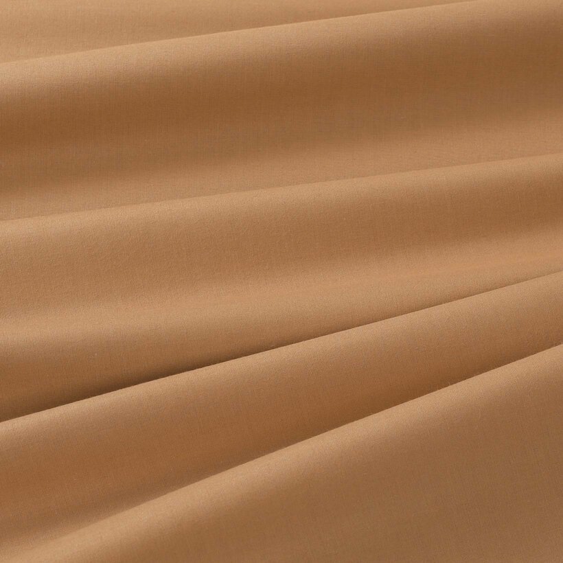Ovale Tischdecke aus 100% Baumwolle - herbstbraun