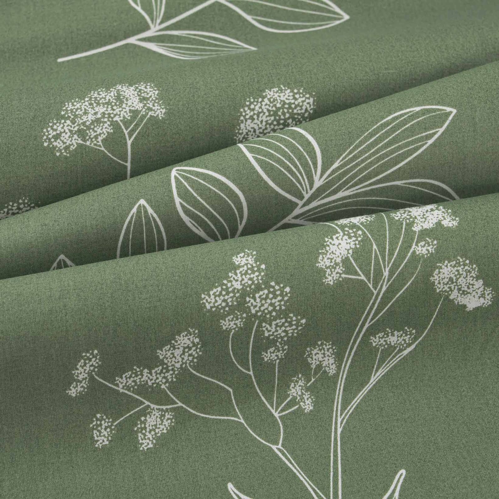 Spannbettlaken aus Baumwolle - Kräuterblätter