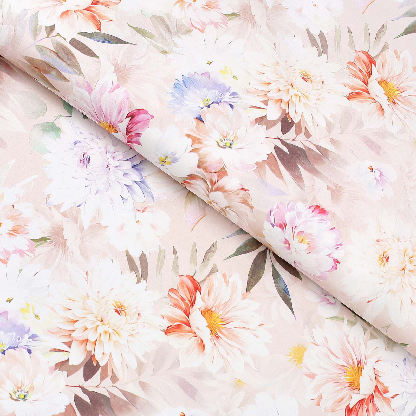 Baumwollstoff Deluxe - wilde Blumen