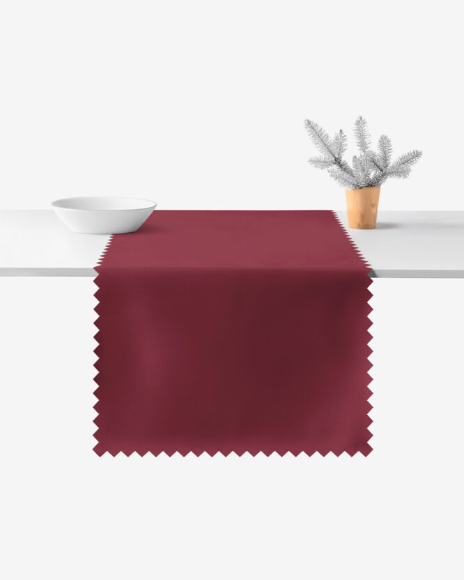 Weihnachtlicher Teflon-Tischläufer - bordeauxrot