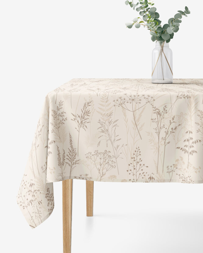 Eckige Tischdecke 100% Baumwolle - Altweibersommer