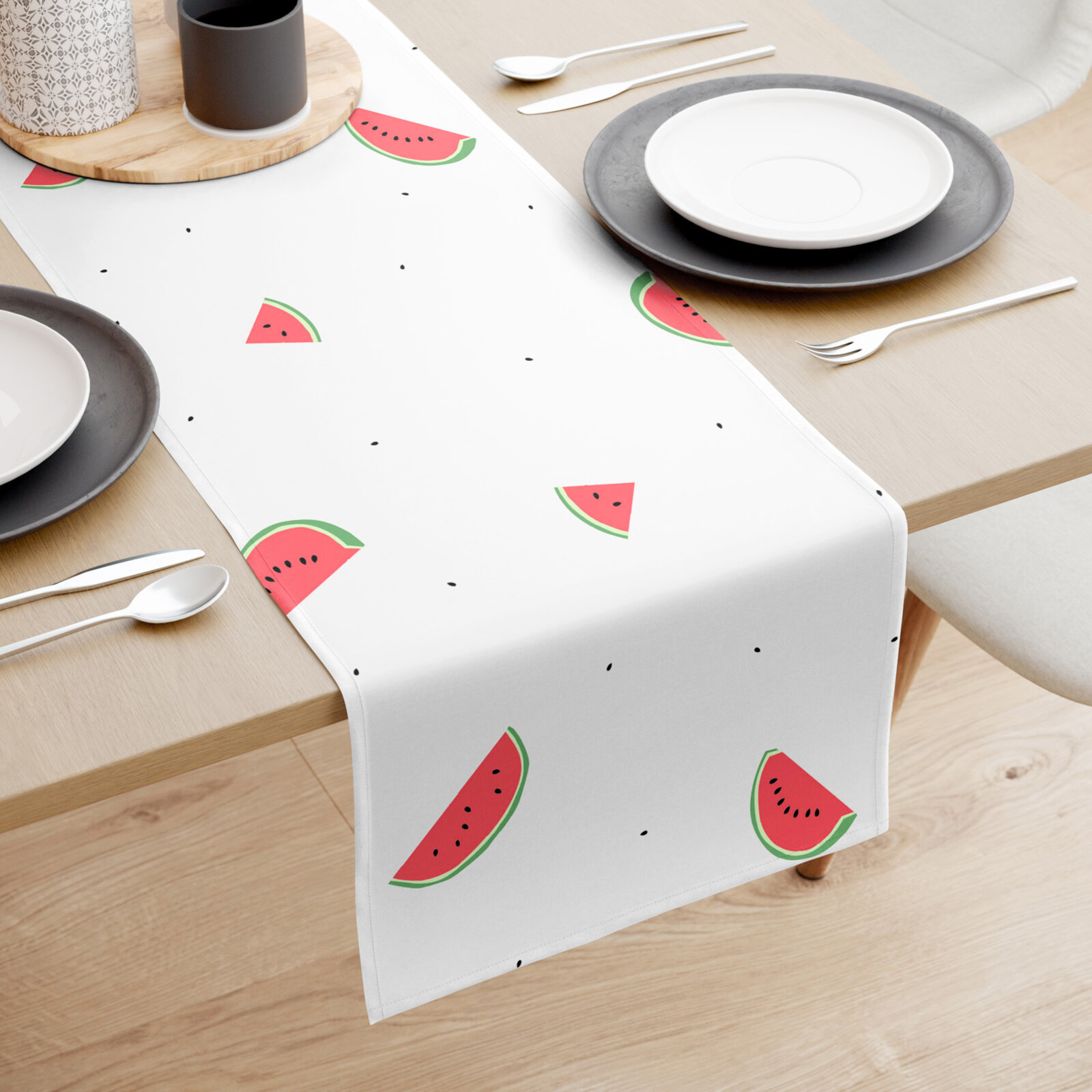 Tischläufer aus 100% Baumwolle - Melone