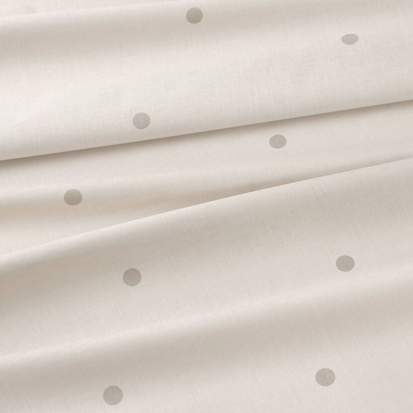 Baumwollstoff - Pünktchen auf Beige
