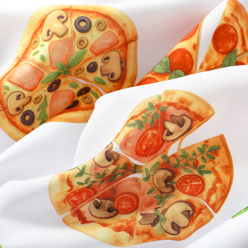 Dekorativer Kissenbezug - köstliche Pizza