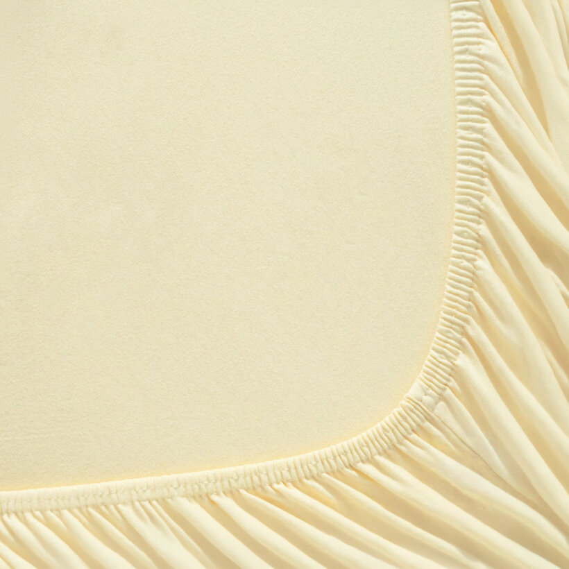 Elastisches Jersey-Spannbettlaken - Bananenfarbe
