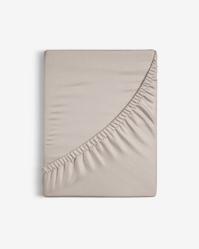 Spannbettlaken aus Baumwolle - graubraun