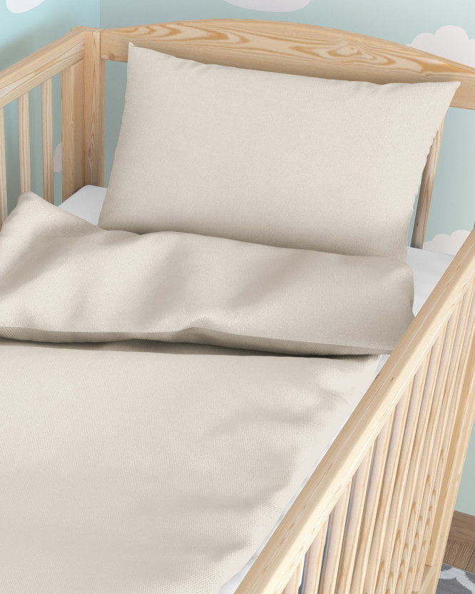 Bettwäsche für Babybetten aus Baumwolle - latte