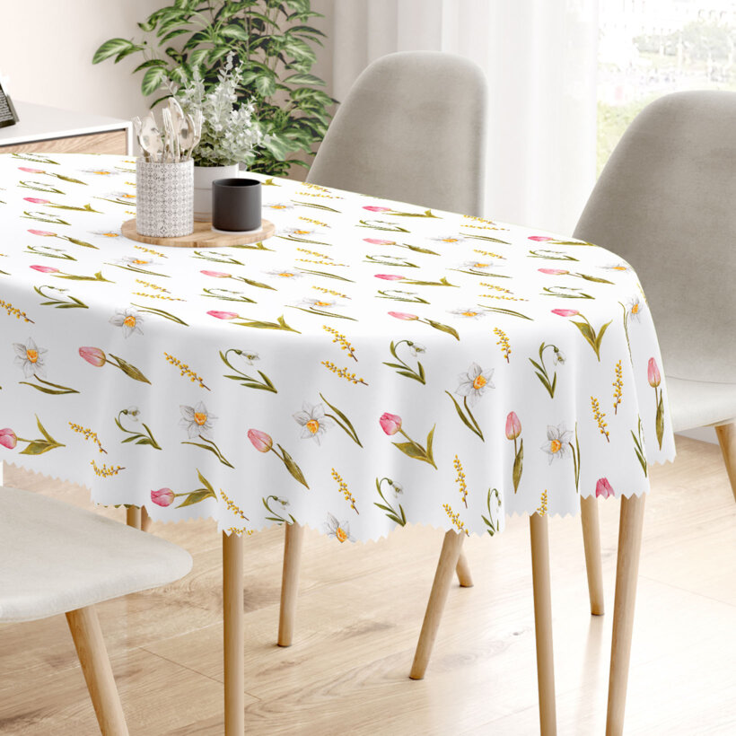 Ovale Tischdecke Teflon - Frühlingsstimmung