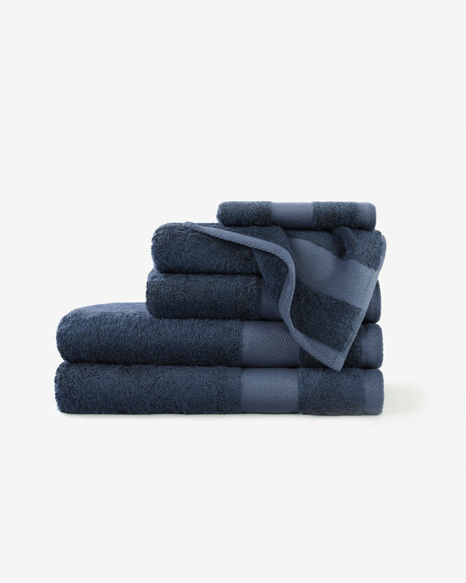 Bambus-Handtuch/Badetuch - marineblau