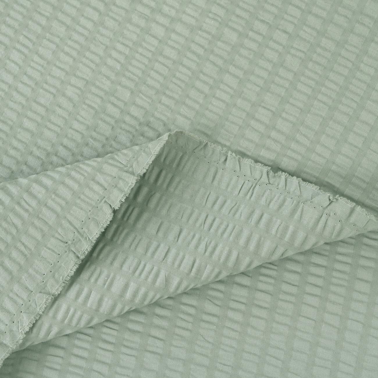 Seersucker - salbeigrün