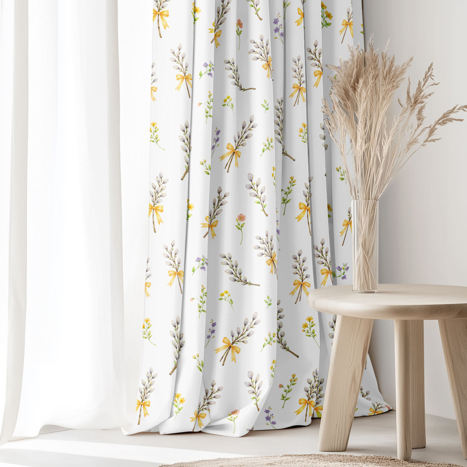 Ostern Dekorativer Vorhang – Weidenkätzchen