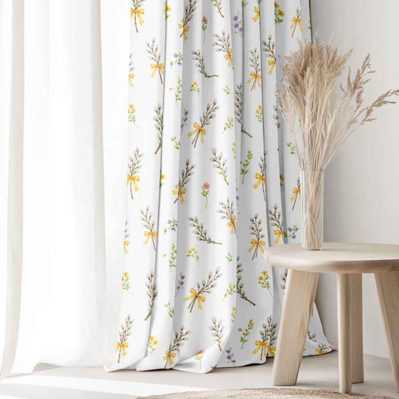 Ostern Dekorativer Vorhang – Weidenkätzchen