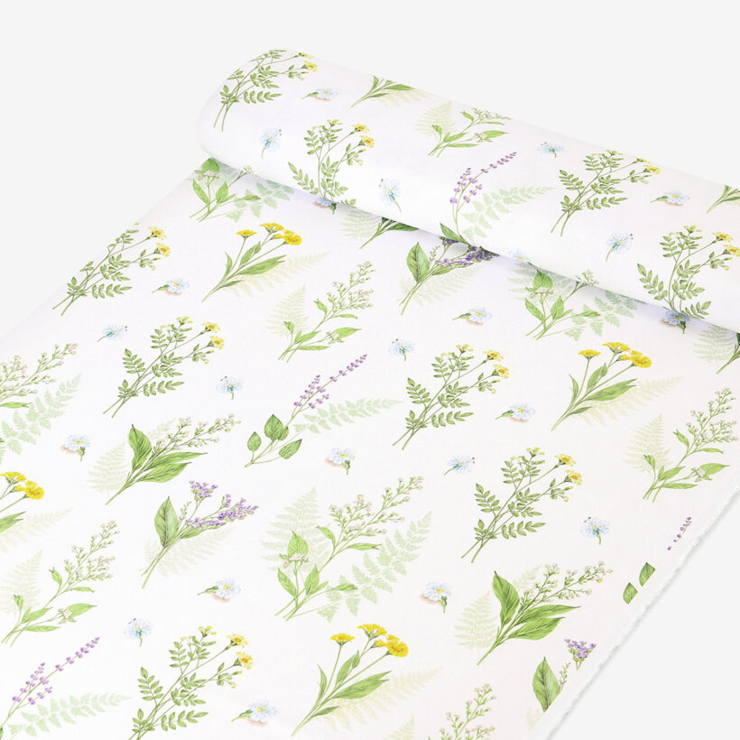 Teflonstoff für Tischdecken - Waldblumen