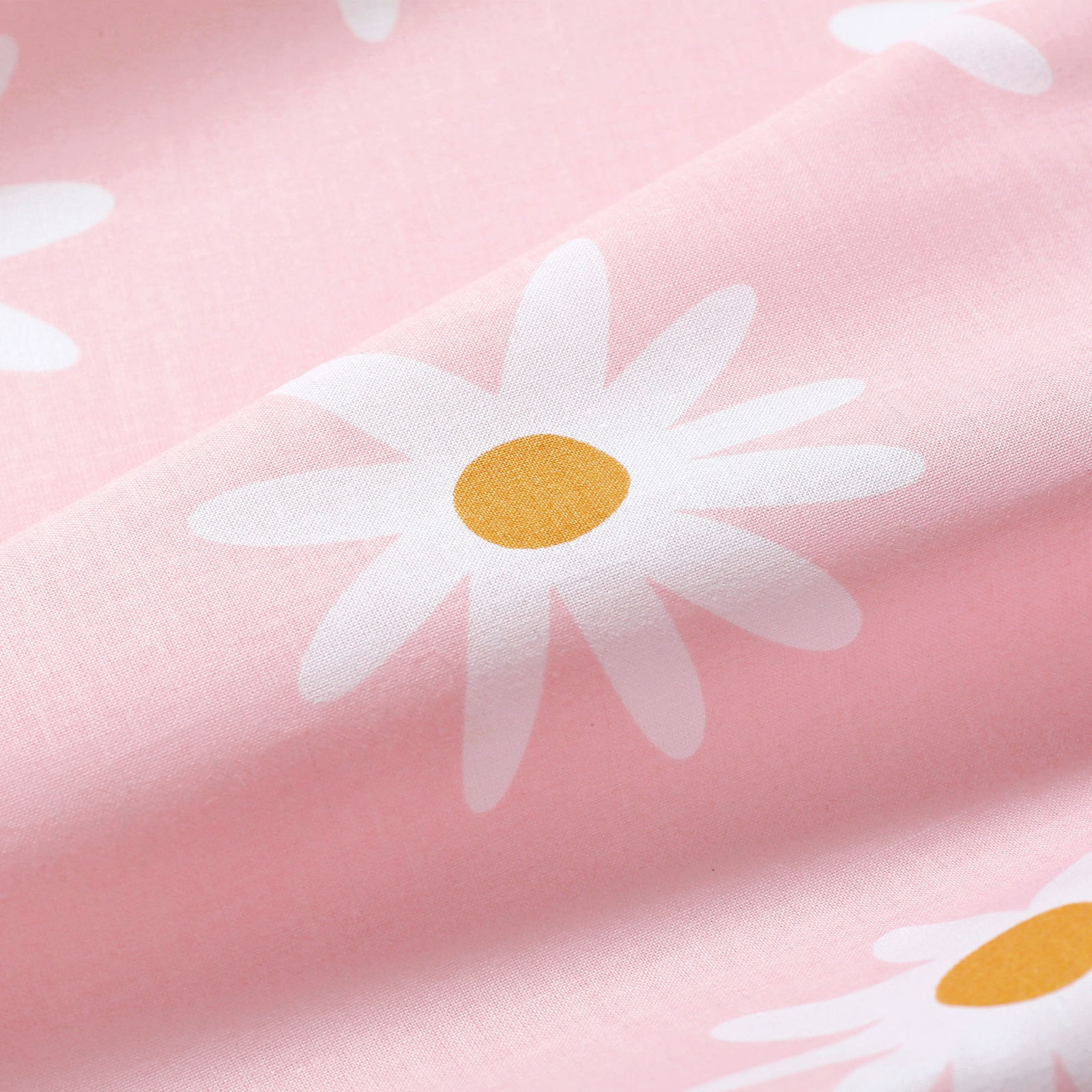 Ovale Tischdecke aus 100% Baumwolle - Margerite Blumen