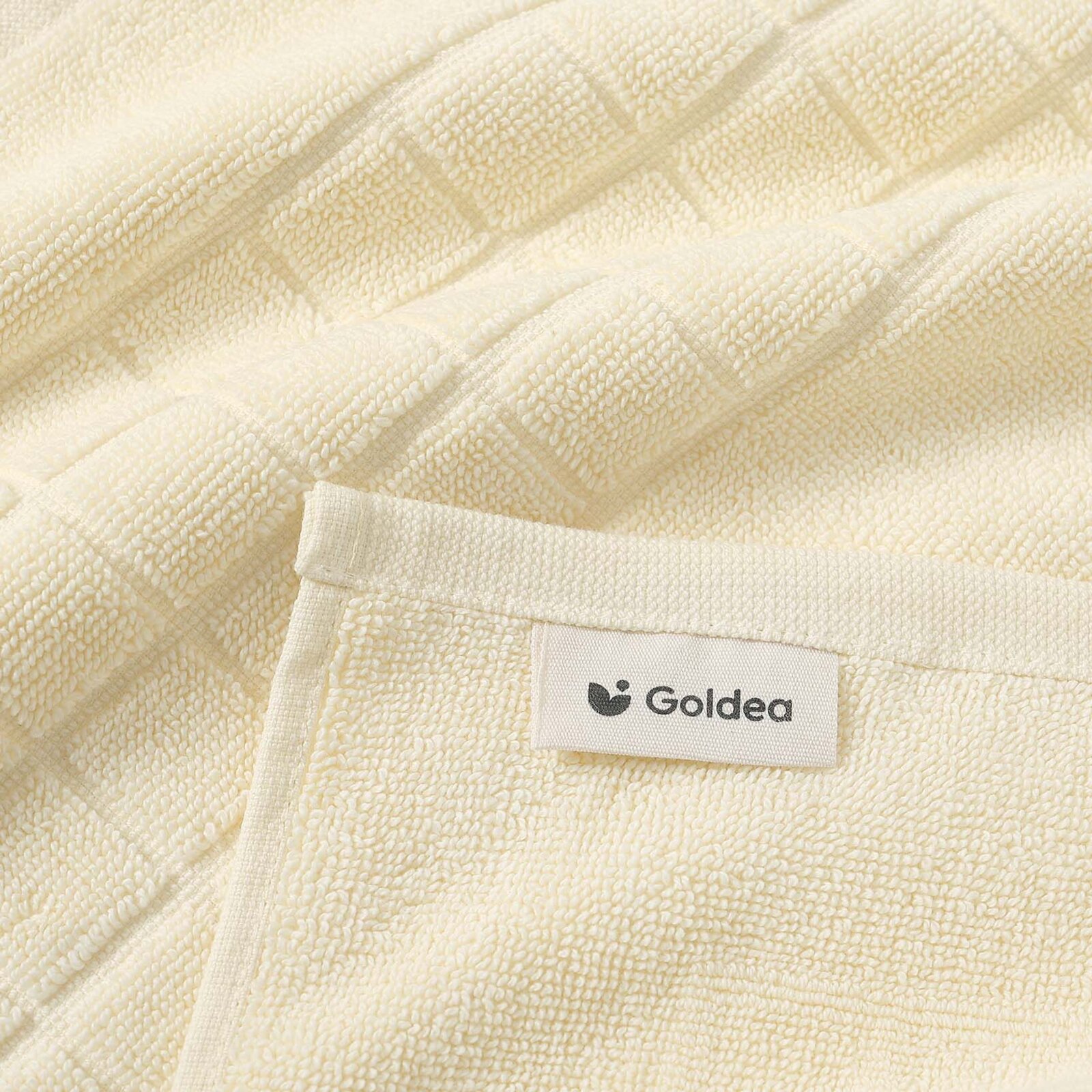 Frottier-Badematte Mozaika – creme