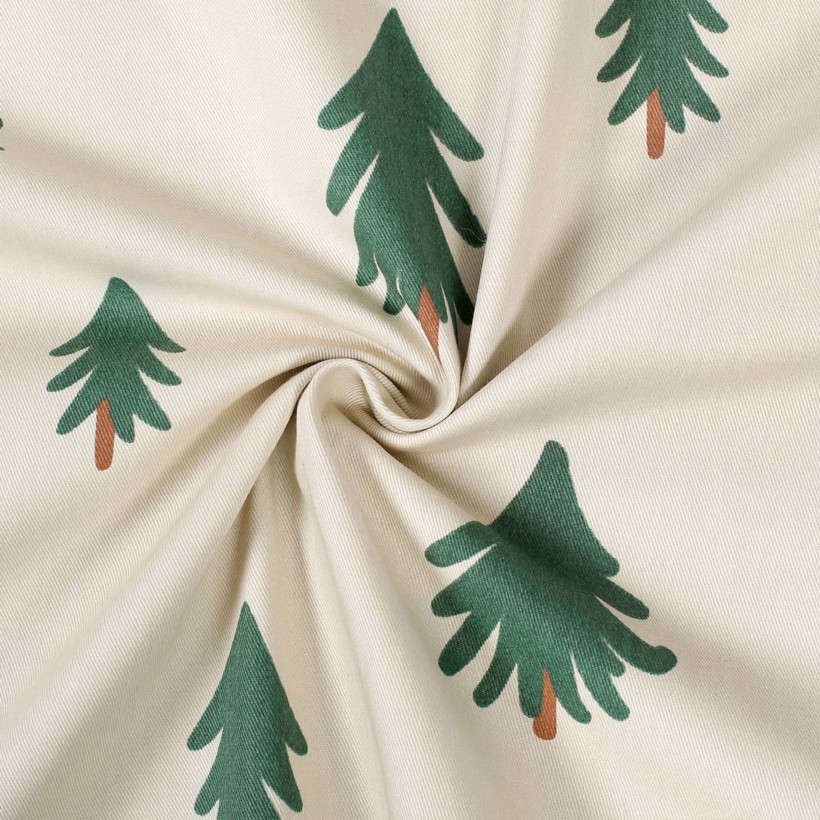 Weihnachtlicher Baumwollköper - Bäumchen auf natur