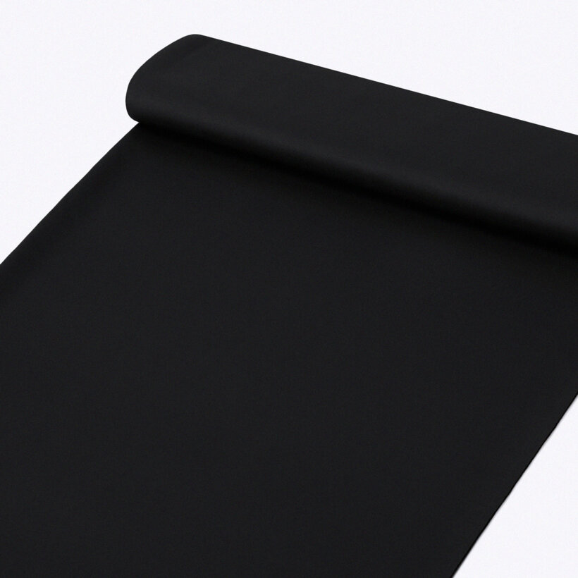 Verdunkelungsstoff Blackout mit Satin-Glanz - schwarz