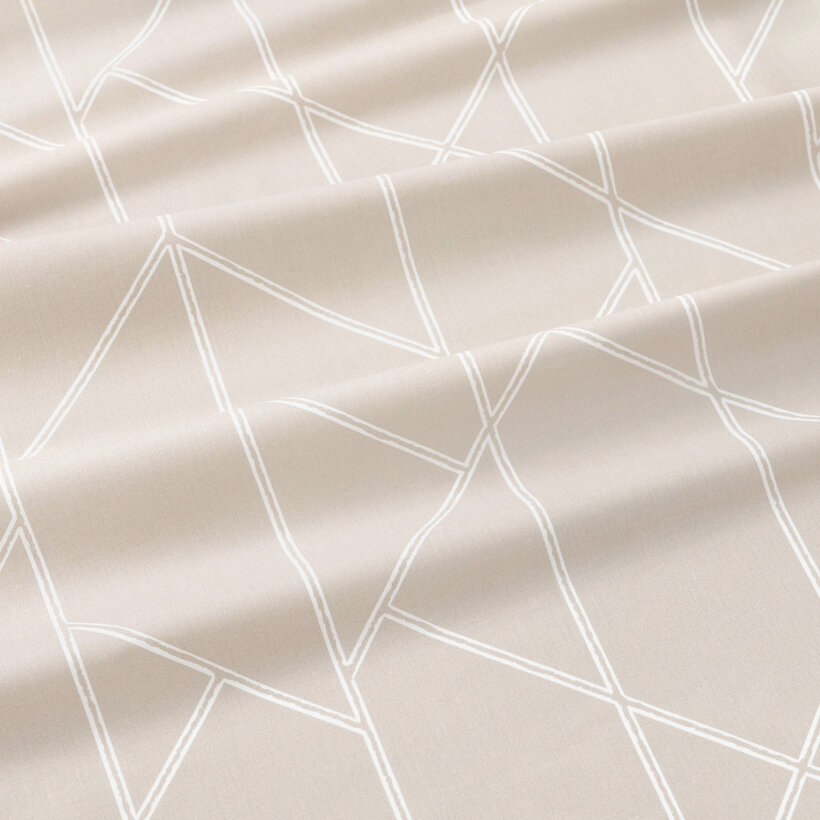 Bettwäsche aus Baumwolle - Geometrische Linien auf Latte