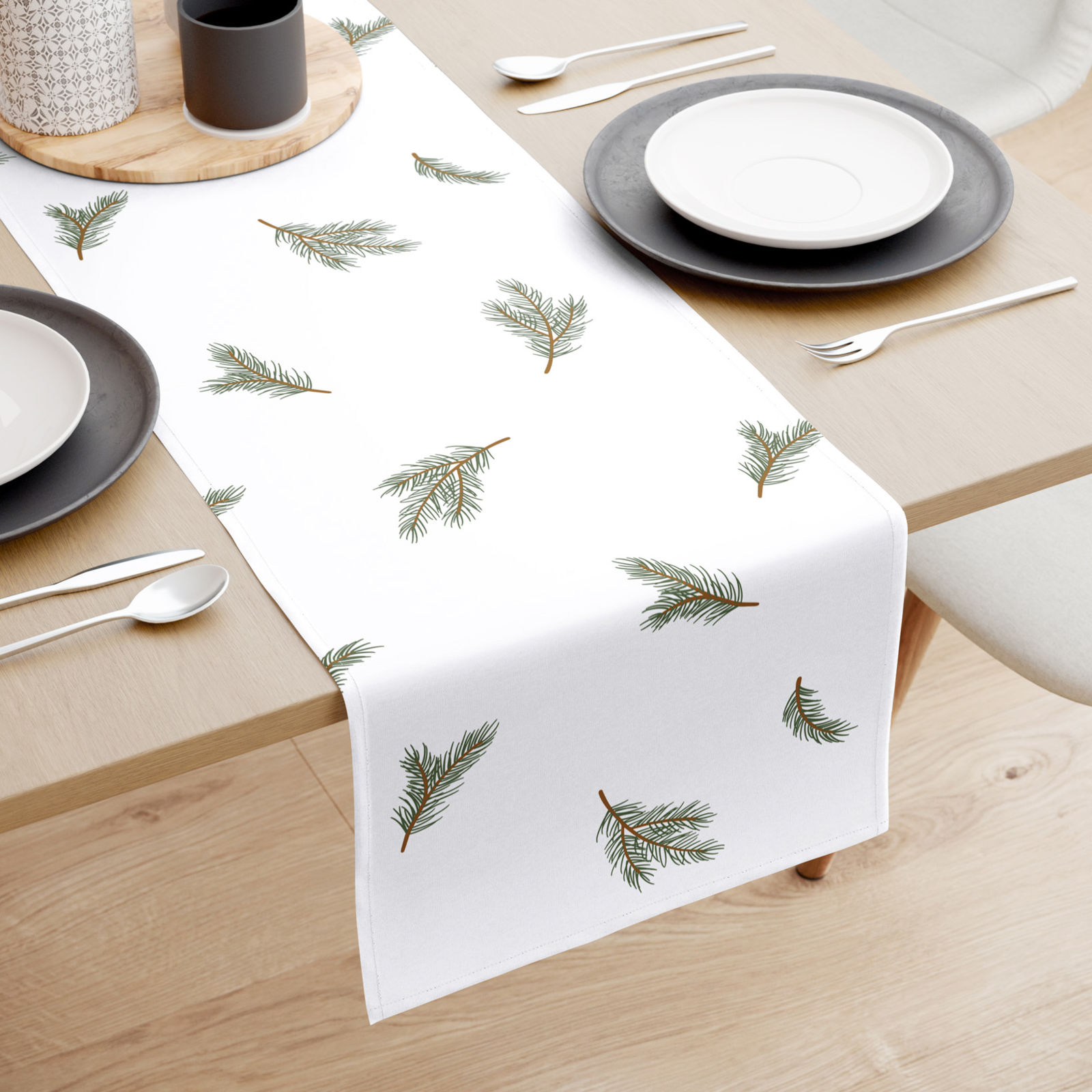 Běhoun na stůl 100% bavlněné plátno - Duft der Fichte