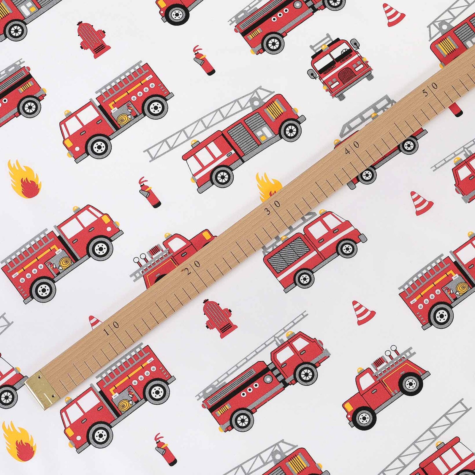 Baumwollstoff - Feuerwehrfahrzeuge