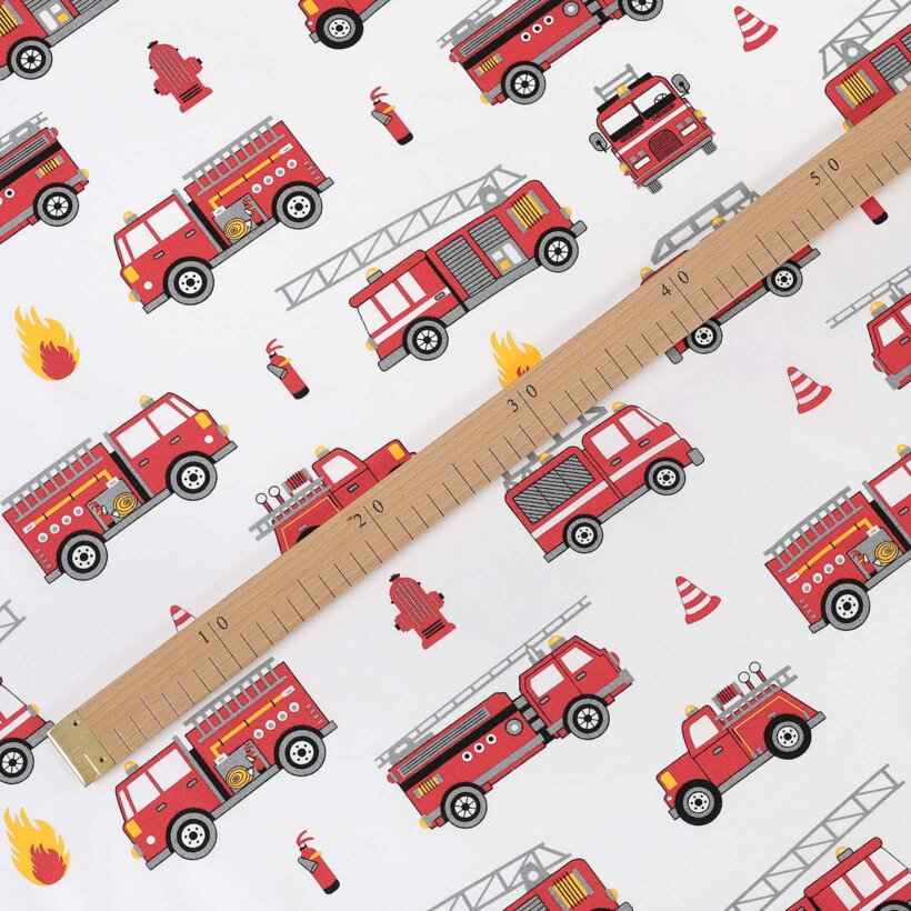 Baumwollstoff - Feuerwehrfahrzeuge