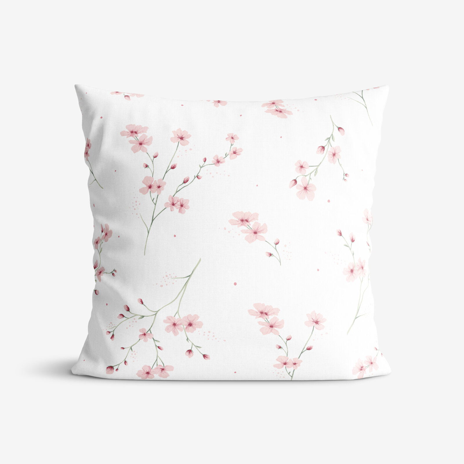 Kissenbezug aus Baumwolle - Blühende Sakura-Kirschbäume