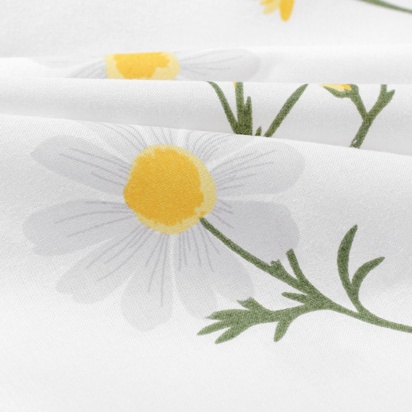 Bettwäsche für Babybetten aus Baumwolle Duo - Kamille mit salbeigrün