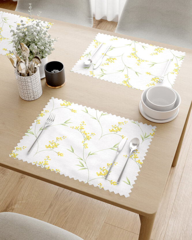 Teflon-Tischset - Mimosenblüten - 2 Stück