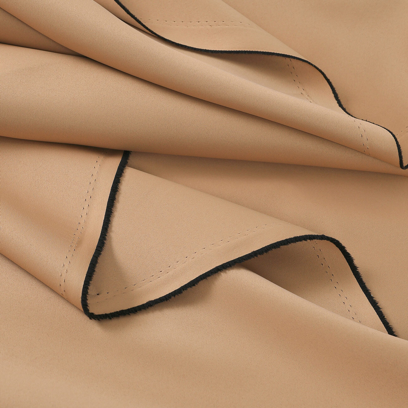 Verdunkelungsstoff Blackout mit Satin-Glanz - goldbeige