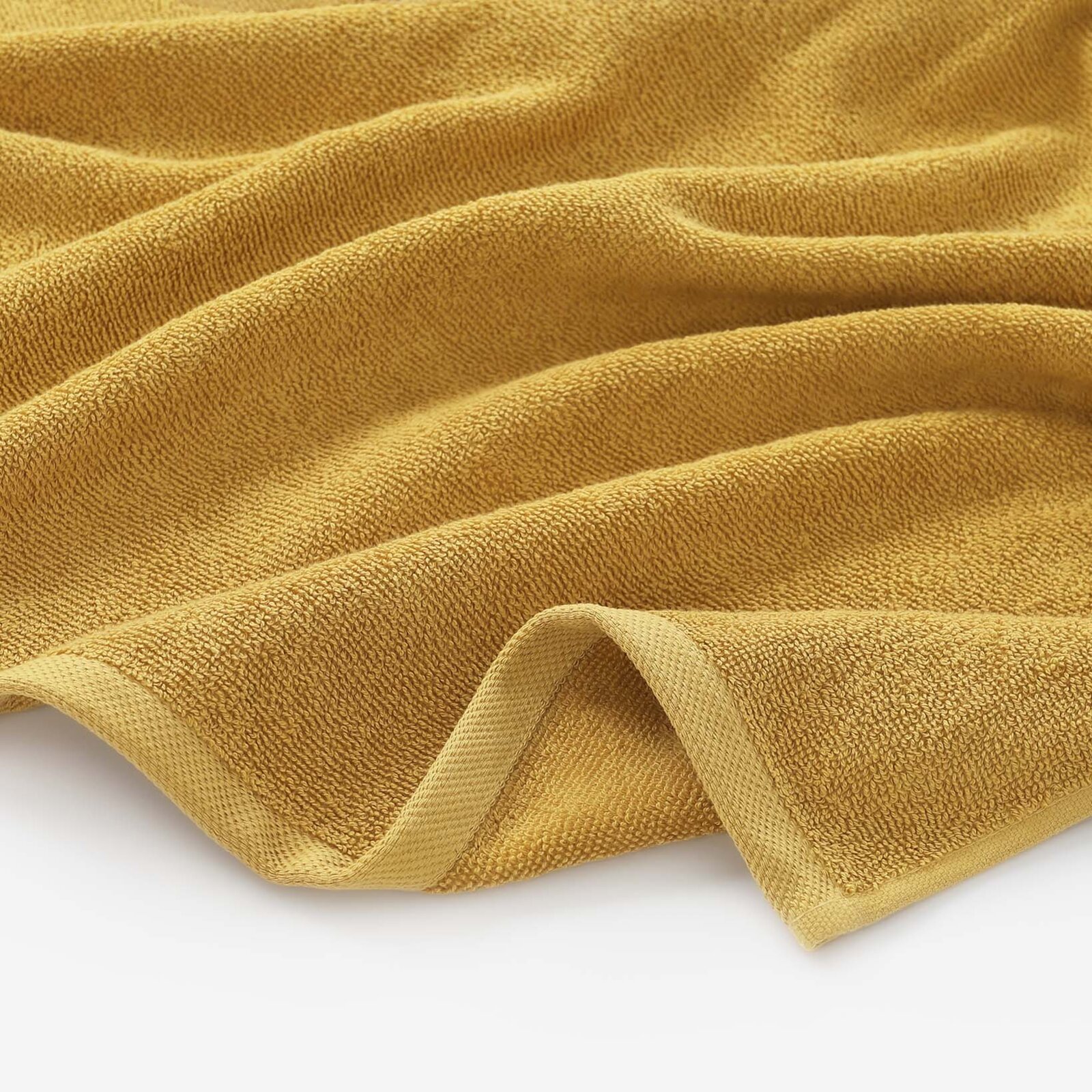 Frottierhandtuch/Duschtuch Soft ohne Bordüre – senfgelb