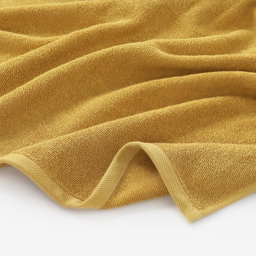 Frottierhandtuch/Duschtuch Soft ohne Bordüre – senfgelb