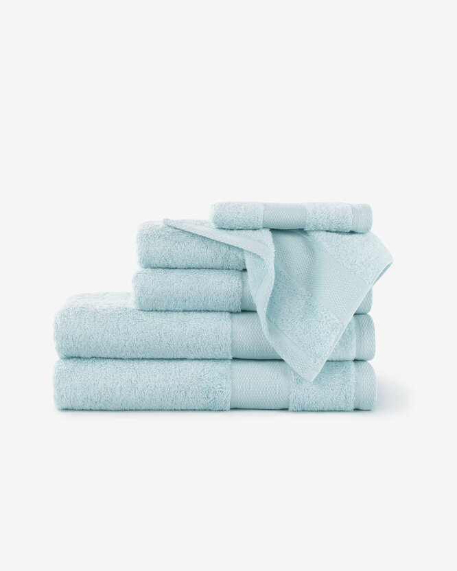 Bambus-Handtuch/Badetuch - hellblau