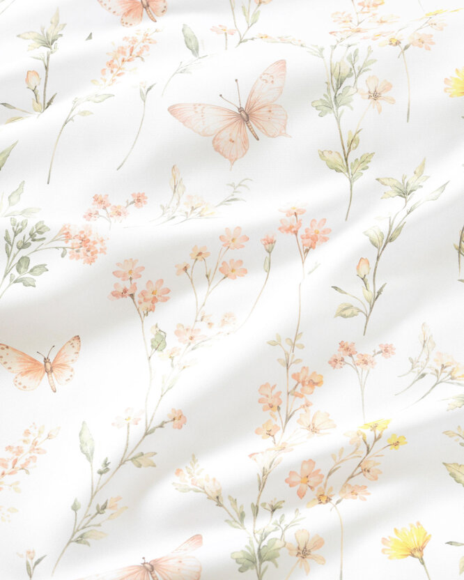 Dekorativer Kissenbezug - Schmetterlingsgarten