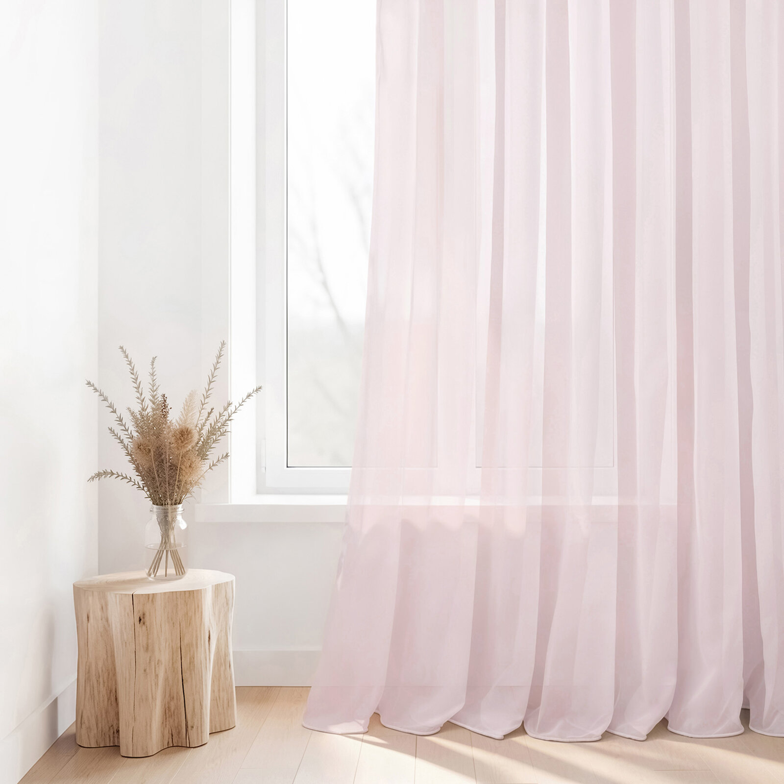 Glatter Voile – Puderrosa