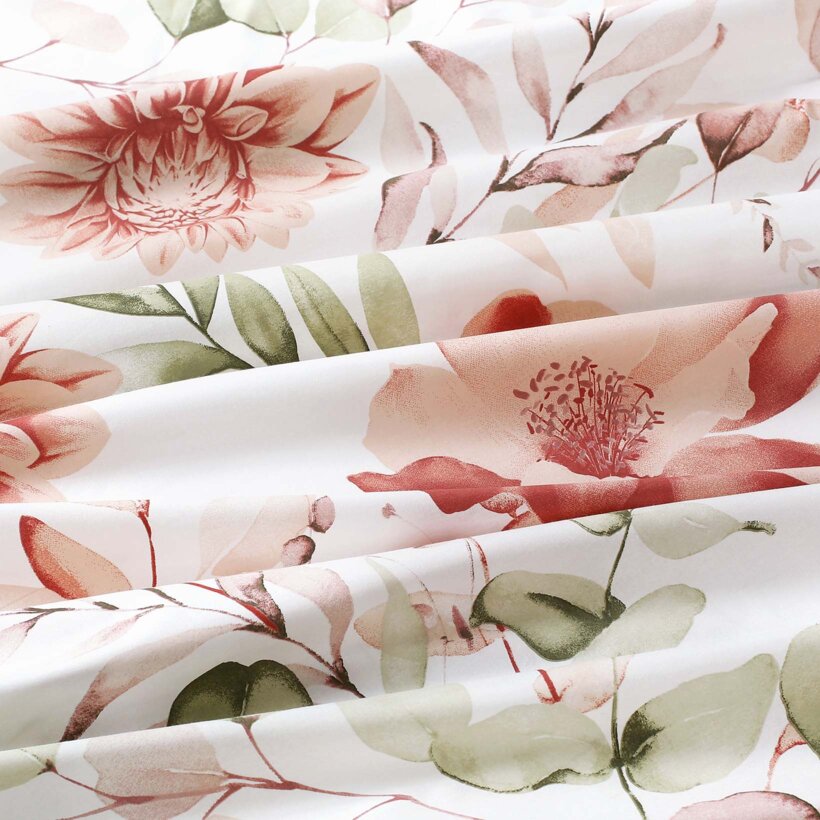 Baumwollstoff Deluxe - aquarelle Blumen