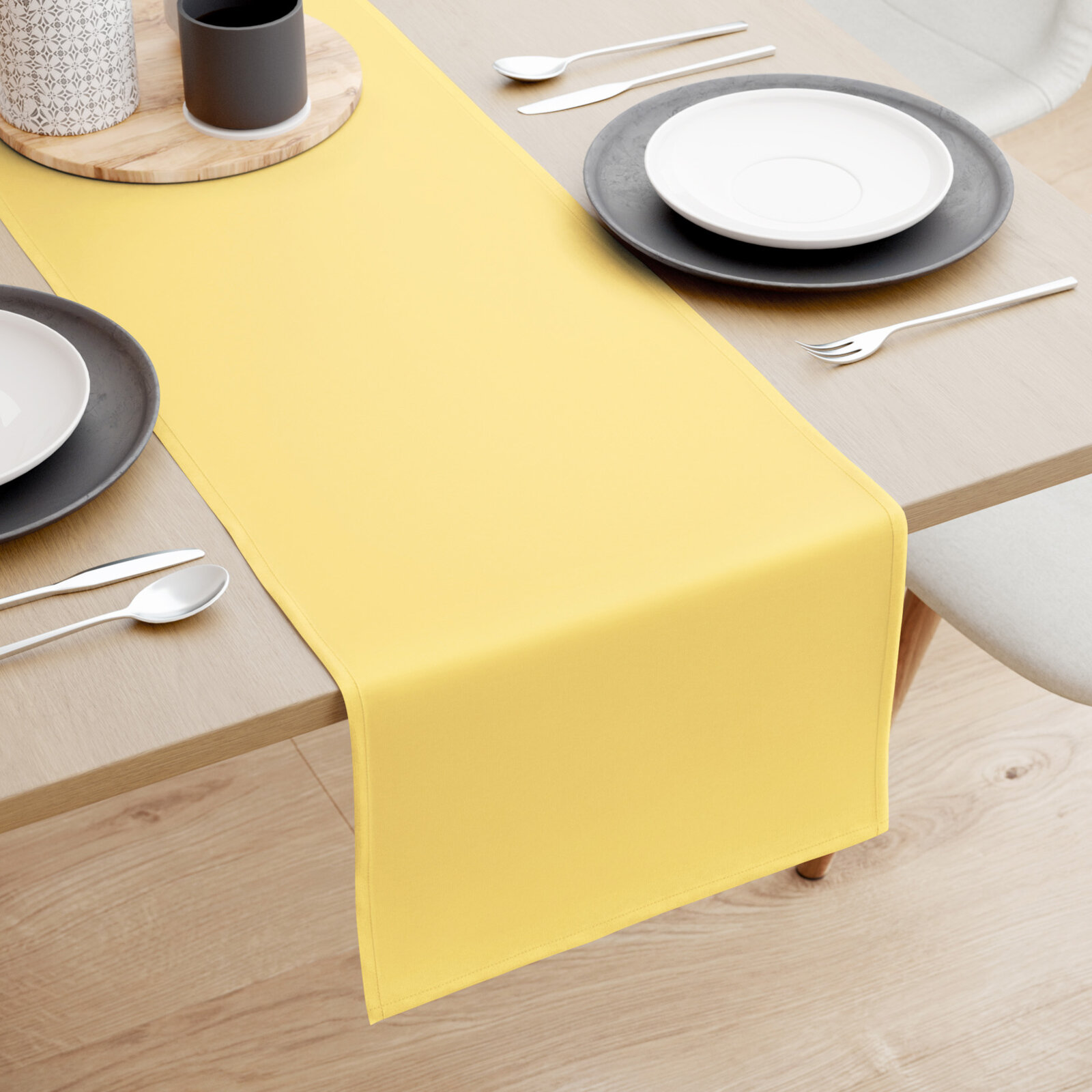 Tischläufer aus 100% Baumwolle - gelb