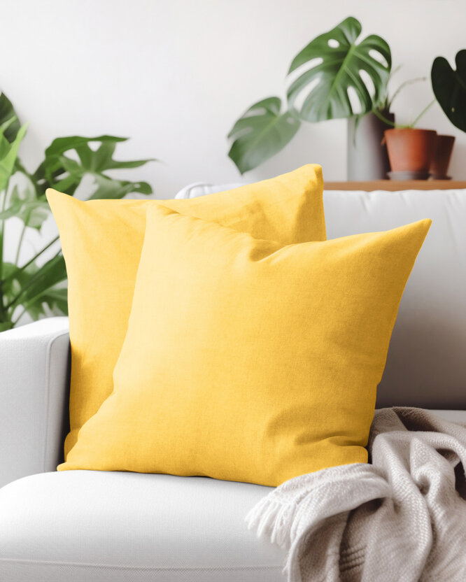 Dekorativer Kissenbezug Malaga - gelb