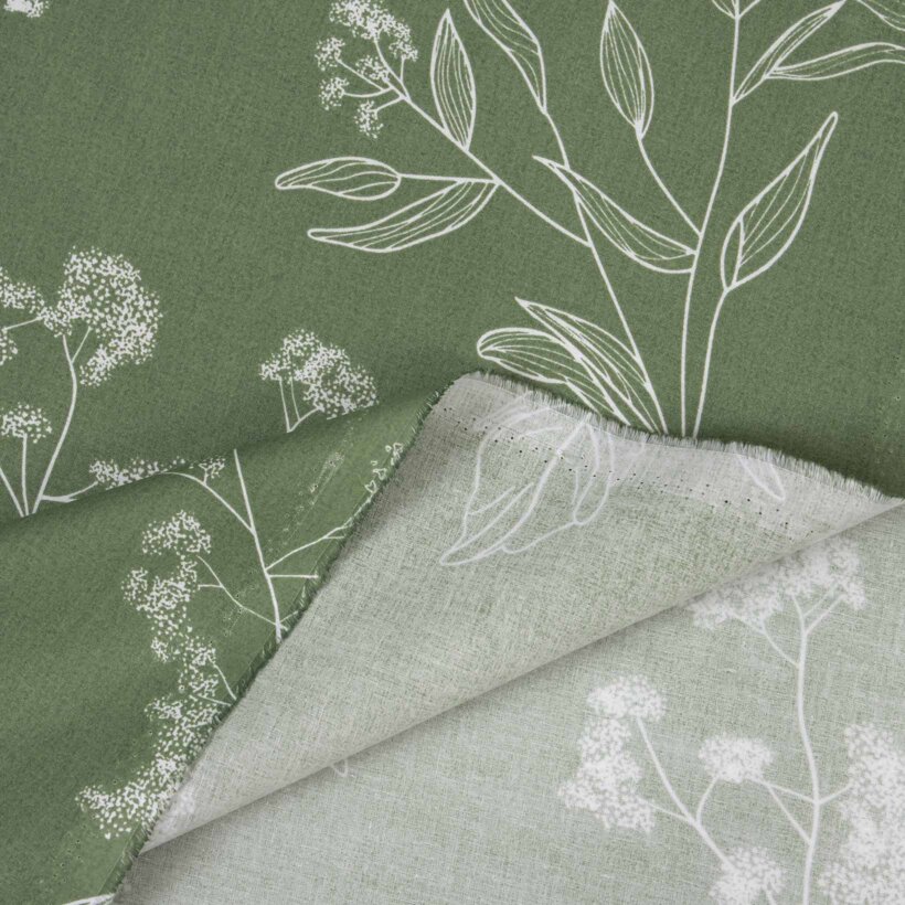 Baumwollstoff - Kräuterblätter