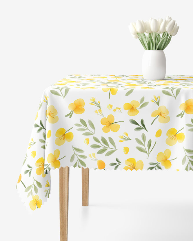 Eckige Tischdecke Teflon - Nachtkerze