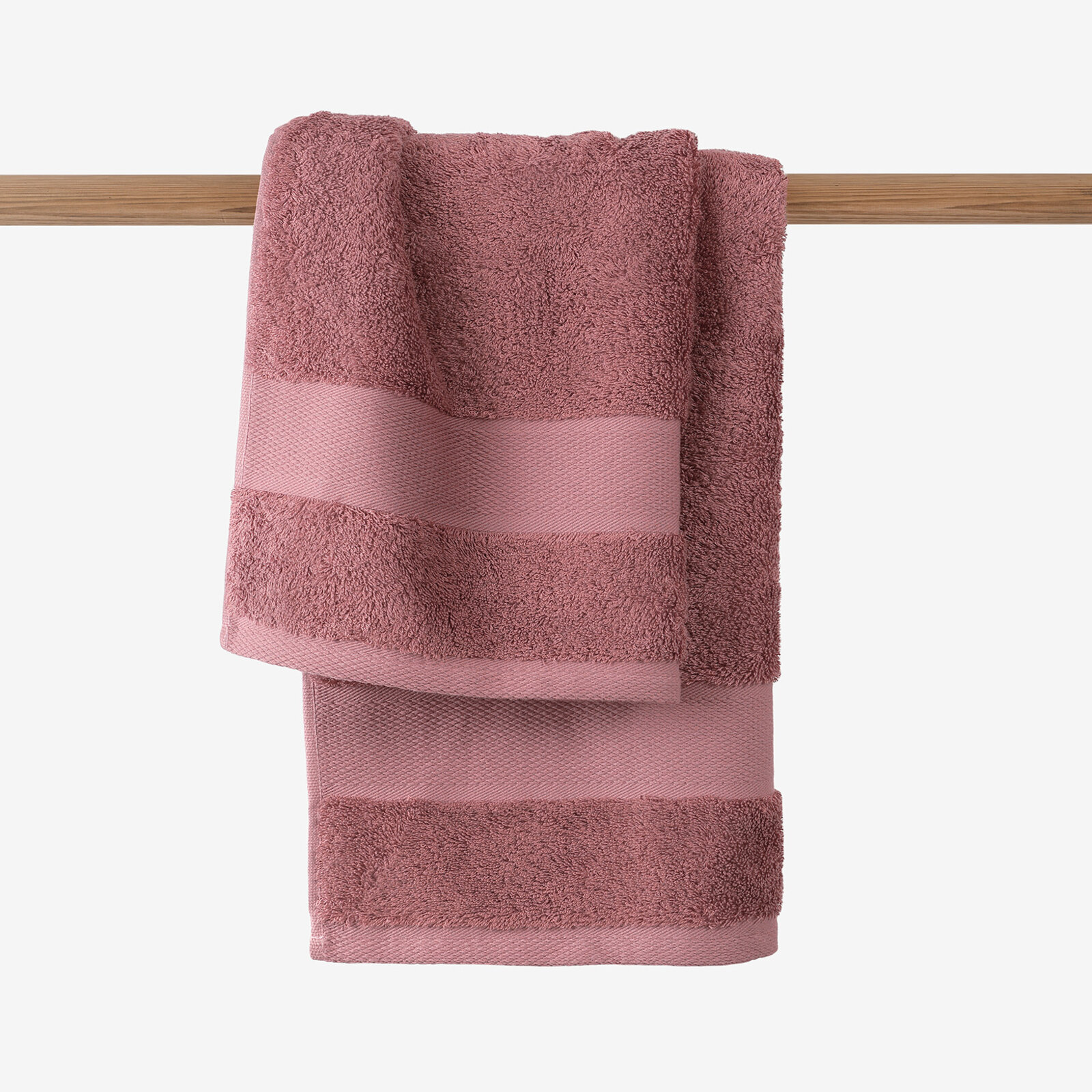 Bambus-Handtuch/Badetuch - burgunderrosa