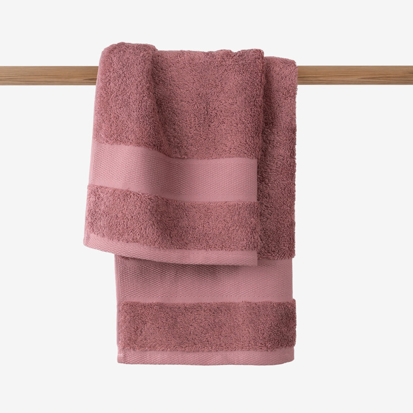 Bambus-Handtuch/Badetuch - burgunderrosa