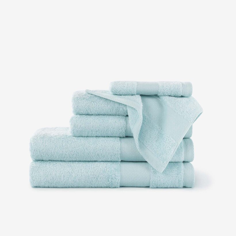 Bambus-Handtuch/Badetuch - hellblau