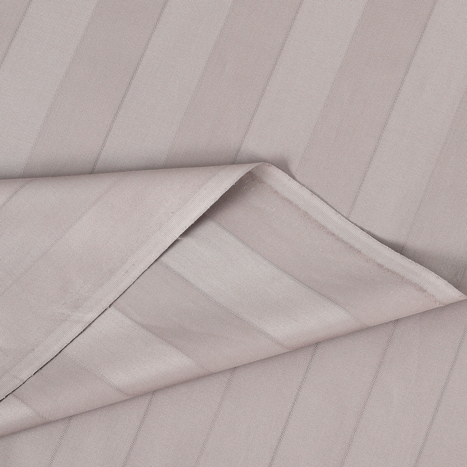 Damast - graubraun Streifen mit Satin-Glanz