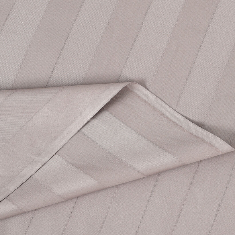 Damast - graubraun Streifen mit Satin-Glanz