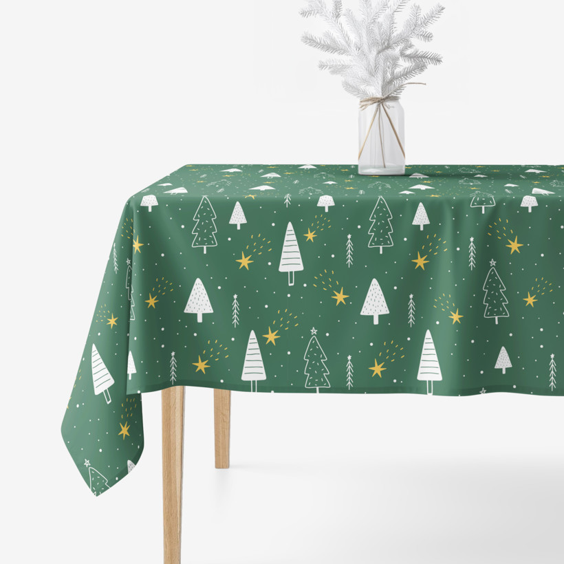 Vánoční hranatý ubrus 100% bavlněné plátno - magische Weihnachten